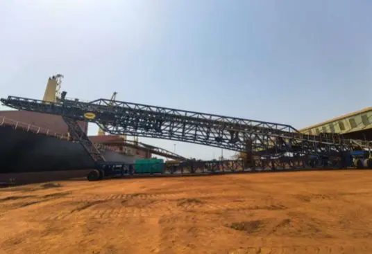 Radial Mobile Ship loader for 3000TPH Iron Ore Transportation